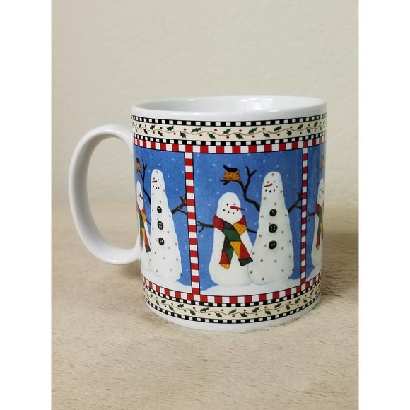 Sakura Oneida Snowman Coffee Mug Tea Cup Debbie Mumm 2001 Vintage S - Picture 3 of 11